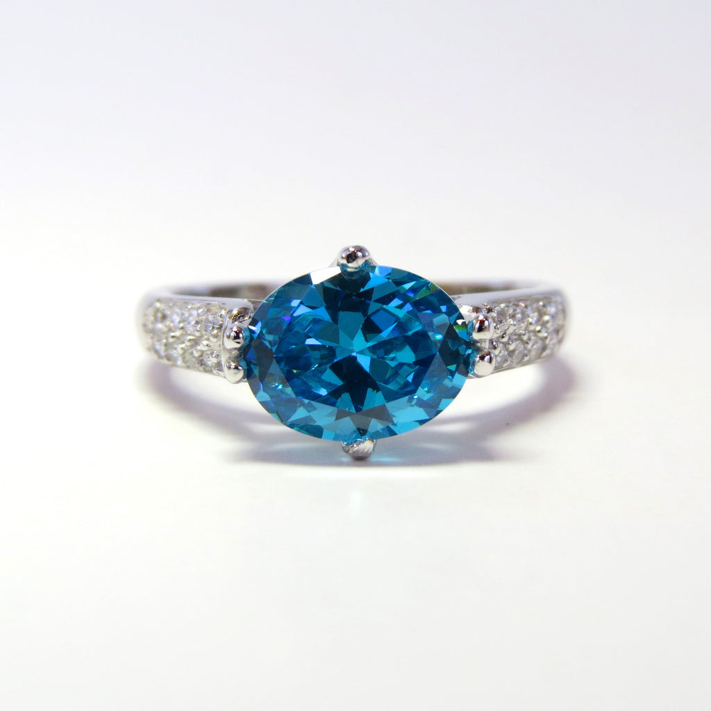 Sterling Silver Blue Alvadora Ring