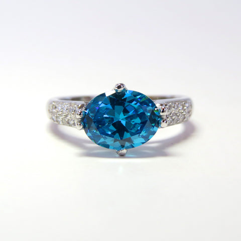Sterling Silver Blue Alvadora Ring