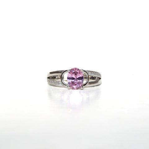 Sterling Silver Pink Fausta Ring